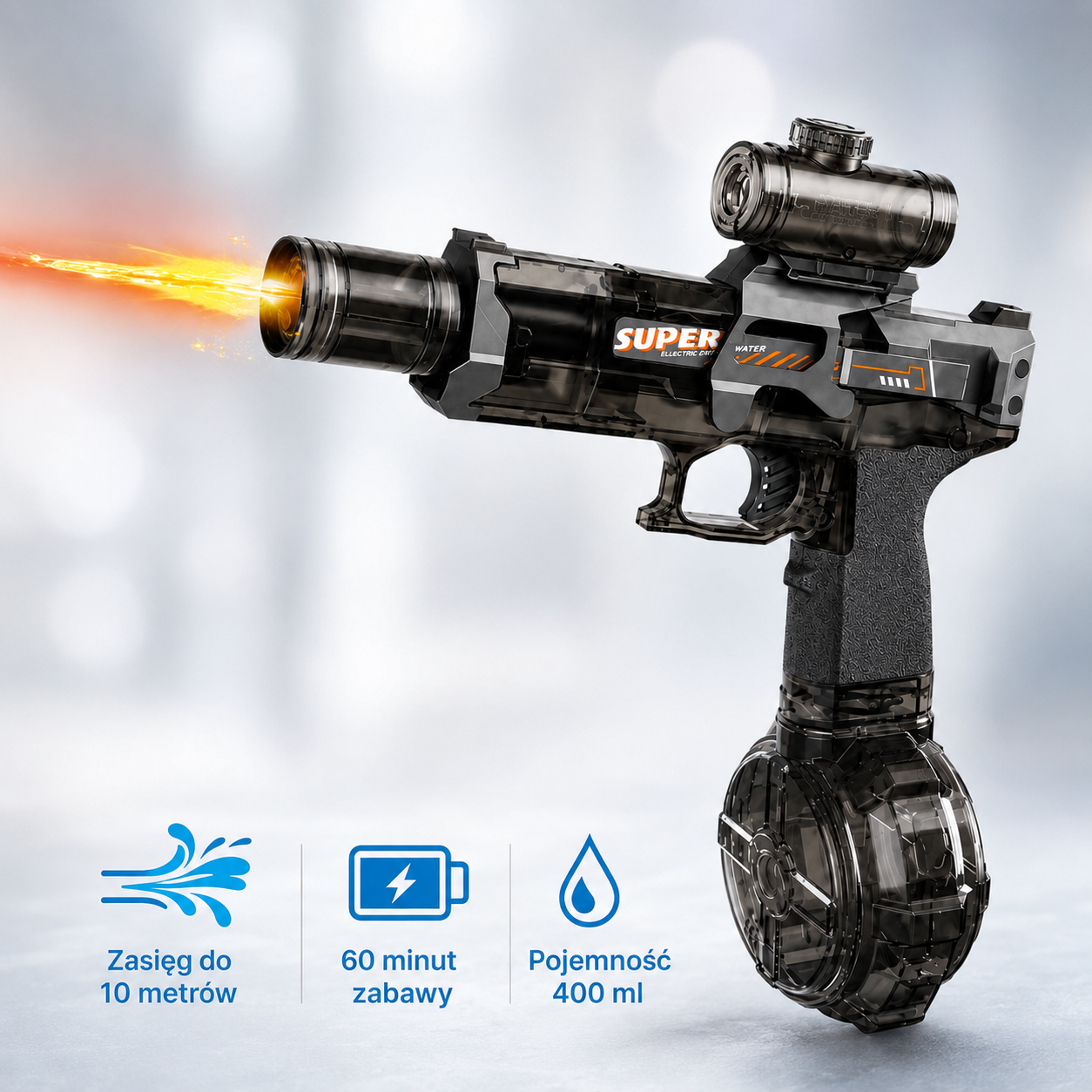 AquaBlaster Pro - Elektryczny Pistolet na Wodę
